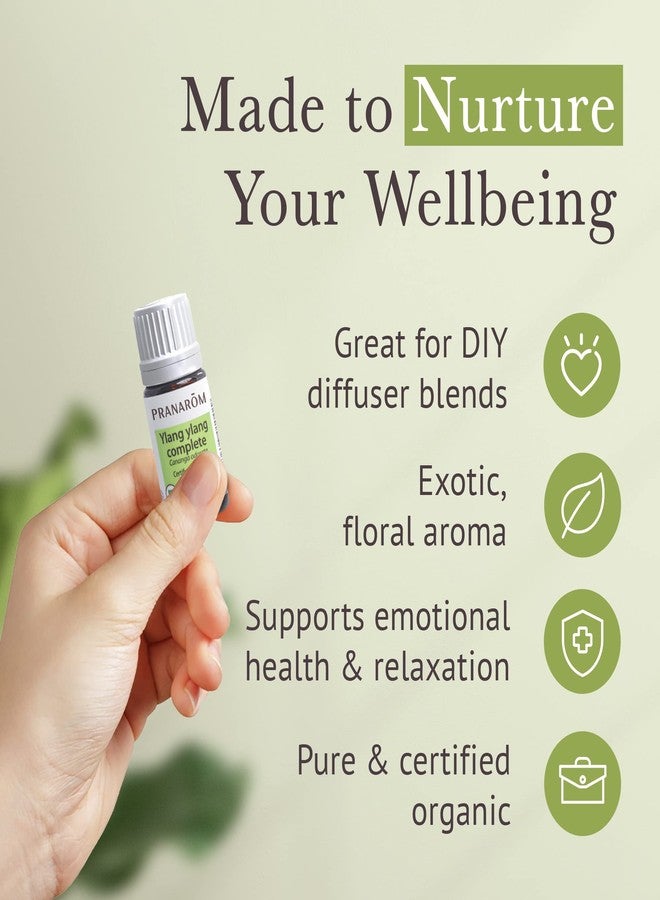 Pranarom USDA Certified Organic Ylang Ylang Essential Oil (5ml), 100% Pure Undiluted Therapeutic Grade from Madagascar for Aromatherapy, Diffuser, Meditation, Massage, Relaxation - Image 5